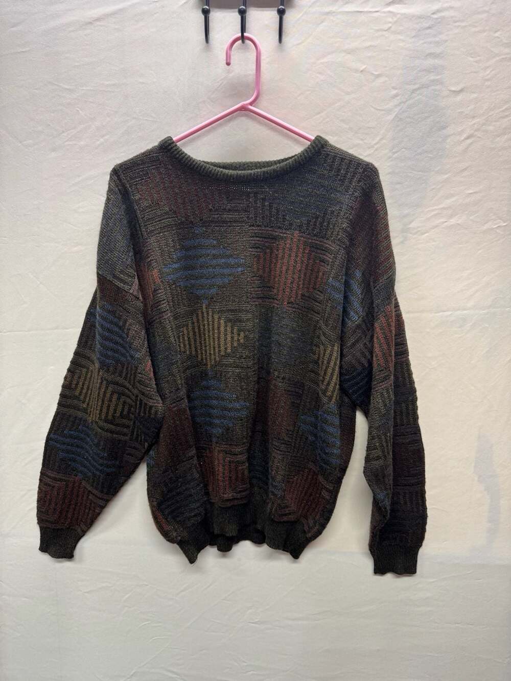 Gianfranco Ruffini Sweater Size Large Geometric Pattern Knit